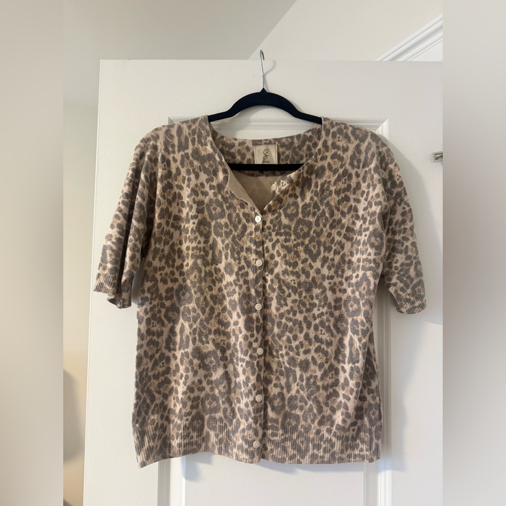 Sioni Leopard Print Cardigan